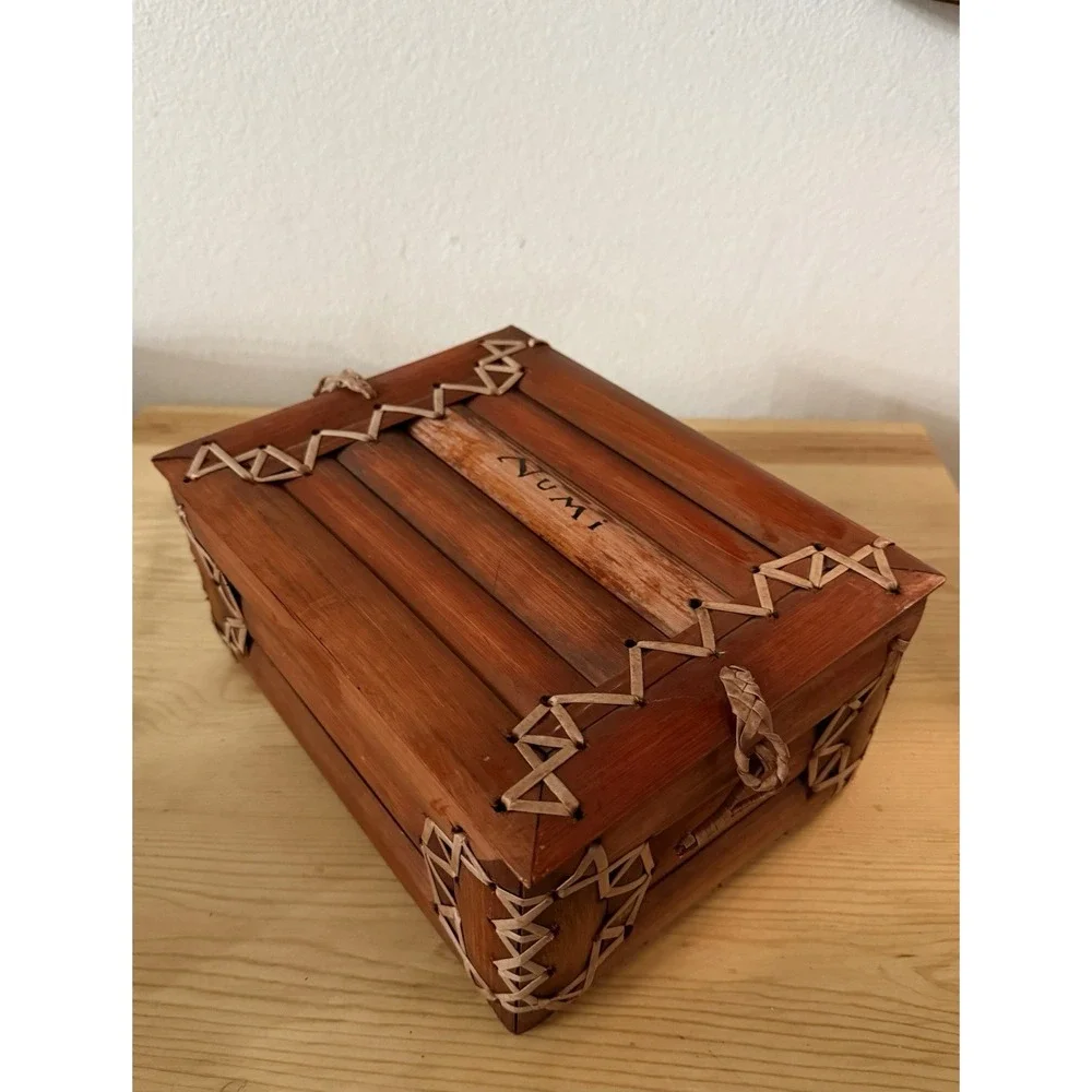 Numi Tea Bamboo Gift Box Decreative Wooden Tea Chest‎ Storqage Organizer